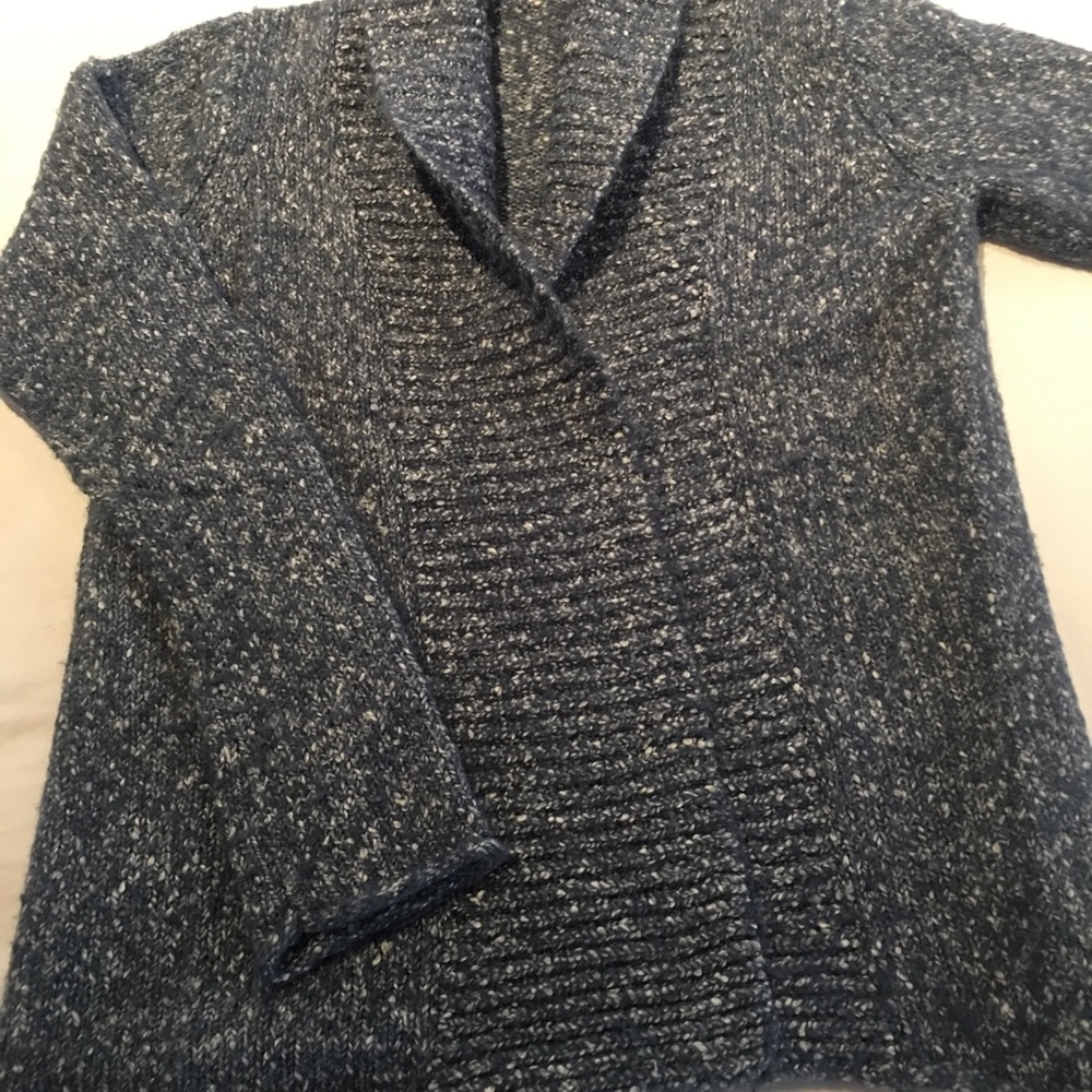 Sweater blue flecked knitted sweater EUC